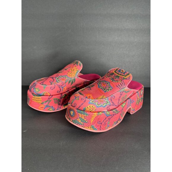 FARM Rio Pink Sunset Tapestry Platform Mule EU 36 US 6 - Picture 5 of 9